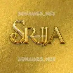srija in All Gold style - 3D name wallpaper