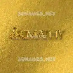 srimathy in All Gold style - 3D name wallpaper