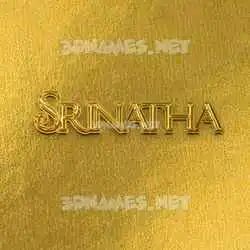 srinatha in All Gold style - 3D name wallpaper
