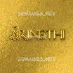 srinethi in All Gold style - 3D name wallpaper