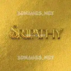 sripathy in All Gold style - 3D name wallpaper