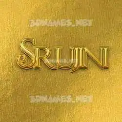 srujini in All Gold style - 3D name wallpaper