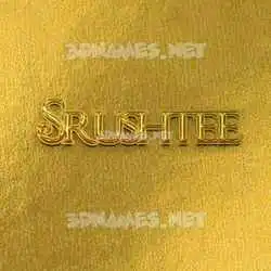 srushtee in All Gold style - 3D name wallpaper