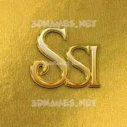 ssi in All Gold style - 3D name wallpaper