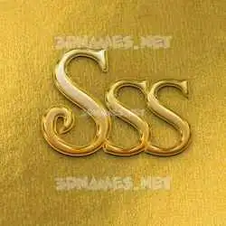 sss in All Gold style - 3D name wallpaper