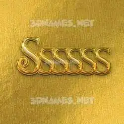 ssssss in All Gold style - 3D name wallpaper