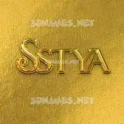sstya in All Gold style - 3D name wallpaper