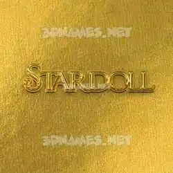 stardoll in All Gold style - 3D name wallpaper