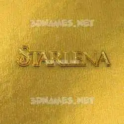 starlena in All Gold style - 3D name wallpaper