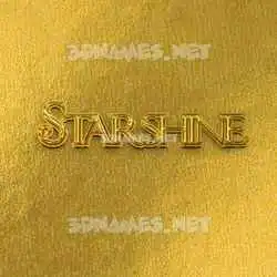 starshine in All Gold style - 3D name wallpaper