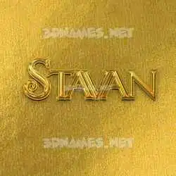 stavan in All Gold style - 3D name wallpaper