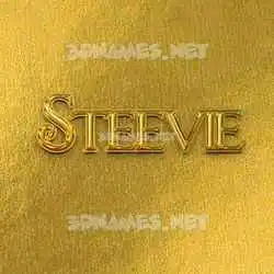 steevie in All Gold style - 3D name wallpaper