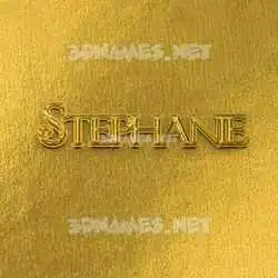 stephanie in All Gold style - 3D name wallpaper
