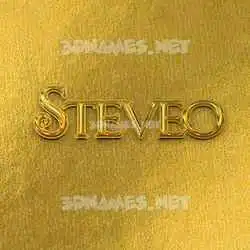 steveo in All Gold style - 3D name wallpaper