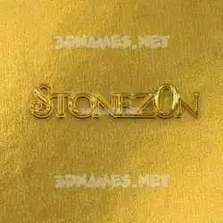 stonez0n in All Gold style - 3D name wallpaper