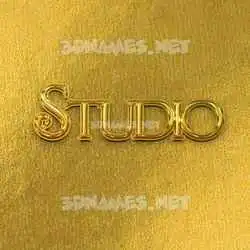 studio in All Gold style - 3D name wallpaper