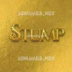 stump in All Gold style - 3D name wallpaper
