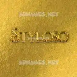 styloso in All Gold style - 3D name wallpaper