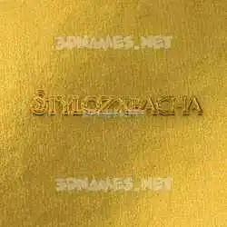stylozxbacha in All Gold style - 3D name wallpaper