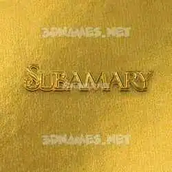 subamary in All Gold style - 3D name wallpaper