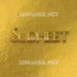 sudheet in All Gold style - 3D name wallpaper