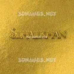 suhailkhan in All Gold style - 3D name wallpaper