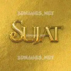 sujat in All Gold style - 3D name wallpaper