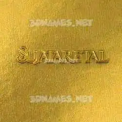 sujataretail in All Gold style - 3D name wallpaper