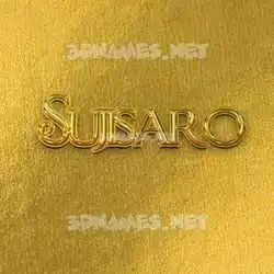 sujisaro in All Gold style - 3D name wallpaper