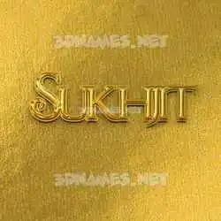 sukhjit in All Gold style - 3D name wallpaper