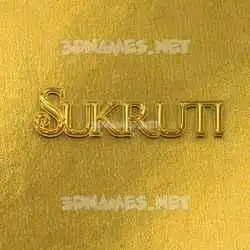 sukruti in All Gold style - 3D name wallpaper