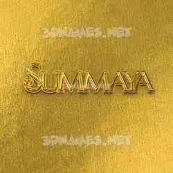 summaya in All Gold style - 3D name wallpaper