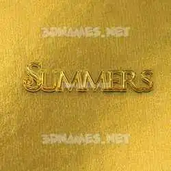 summers in All Gold style - 3D name wallpaper