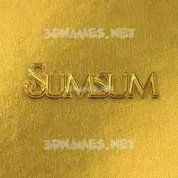 sumsum in All Gold style - 3D name wallpaper