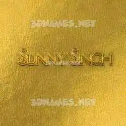 sunny singh in All Gold style - 3D name wallpaper