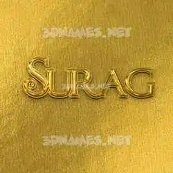 surag in All Gold style - 3D name wallpaper