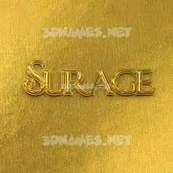 surage in All Gold style - 3D name wallpaper
