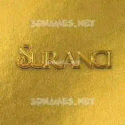 suranci in All Gold style - 3D name wallpaper