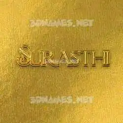 surasthi in All Gold style - 3D name wallpaper