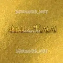 suresh kalai in All Gold style - 3D name wallpaper