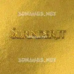 surinderjit in All Gold style - 3D name wallpaper