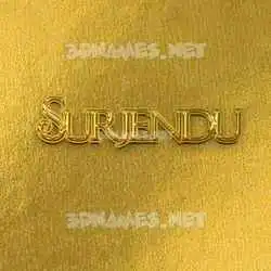 surjendu in All Gold style - 3D name wallpaper