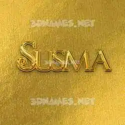 susma in All Gold style - 3D name wallpaper
