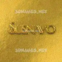 susnavo in All Gold style - 3D name wallpaper