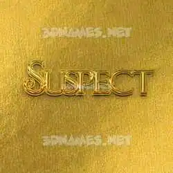 suspect in All Gold style - 3D name wallpaper
