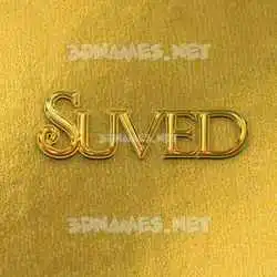 suved in All Gold style - 3D name wallpaper
