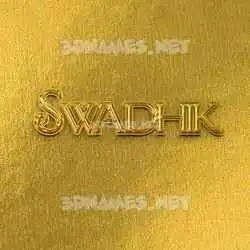 swadhik in All Gold style - 3D name wallpaper