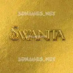 swanita in All Gold style - 3D name wallpaper