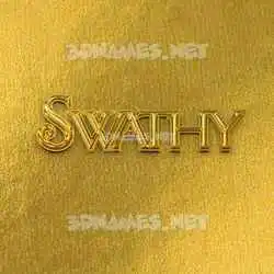 swathy in All Gold style - 3D name wallpaper