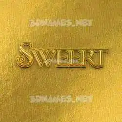 sweert in All Gold style - 3D name wallpaper